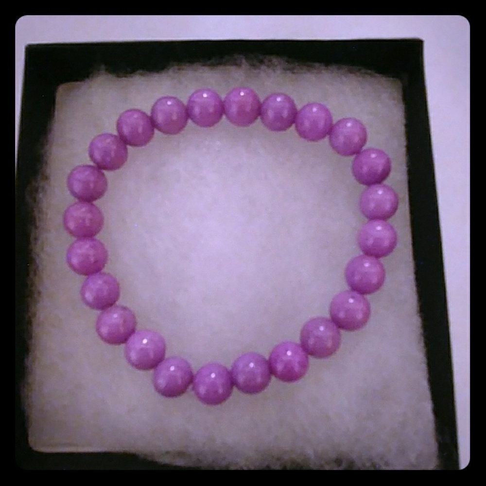 Lavender Mountain Jade Stone Bracelet